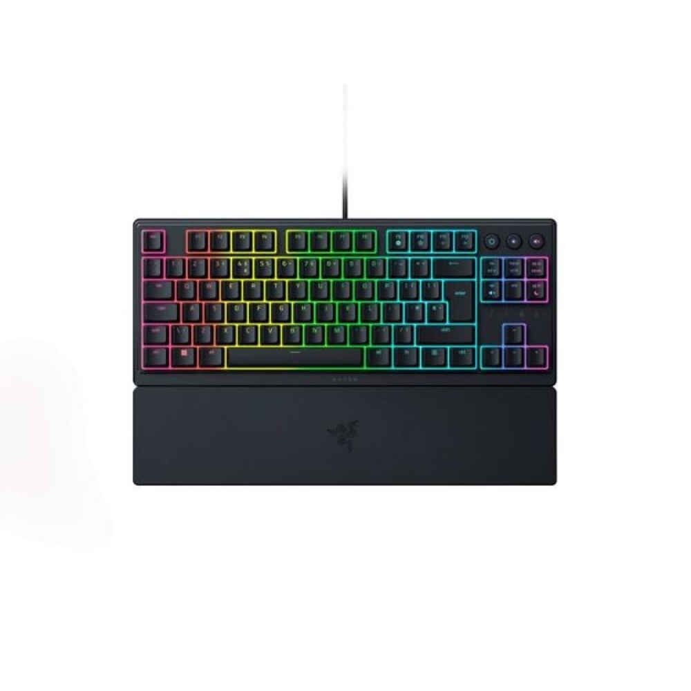 Клавиатура проводная Razer Keyboard mechanical Ornata V3 TKL 84key, Mecha-Membrane Switch, USB-A, EN/RU, RGB, black