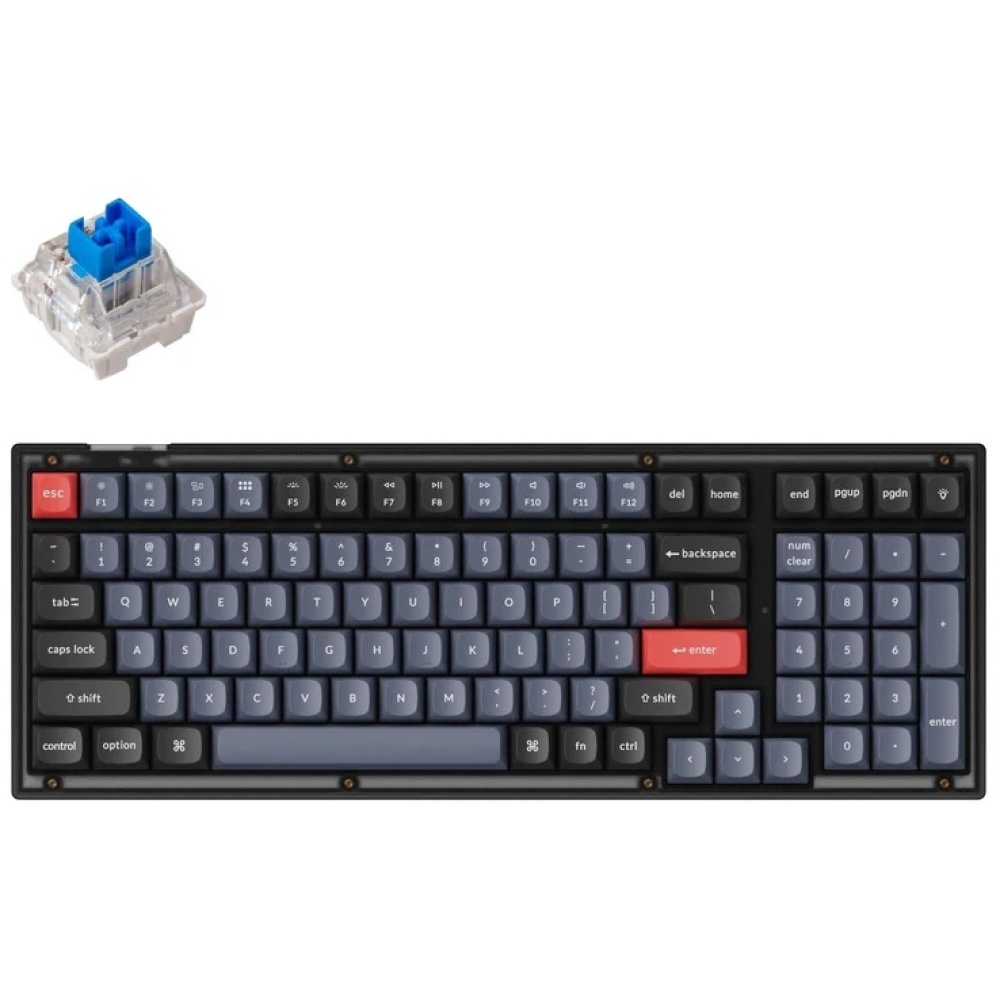 Клавиатура Keychron V5 100 Key QMK Keychron K PRO Blue Hot-Swap RGB Frosted Black