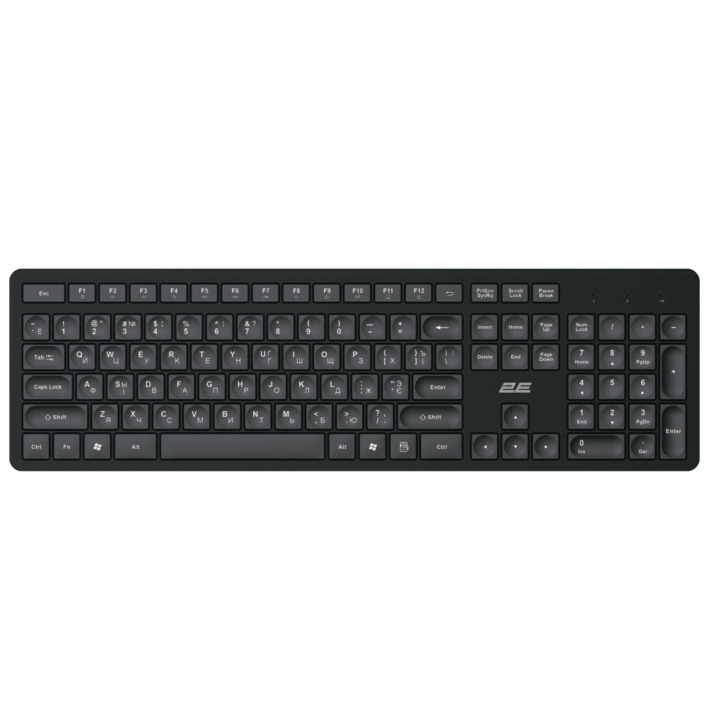 Клавиатура 2E KS260 WL BT Black EN/UA/RU