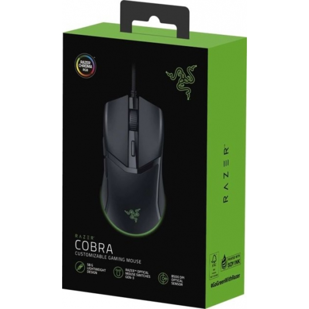 Мышь проводная Razer Mouse Cobra, RGB, USB-A, black — изображение 10