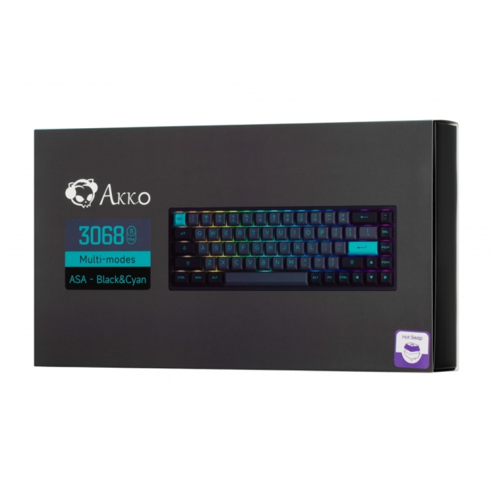 Клавиатура Akko 3068B Plus Black&Cyan CS Jelly Purple RGB — изображение 11