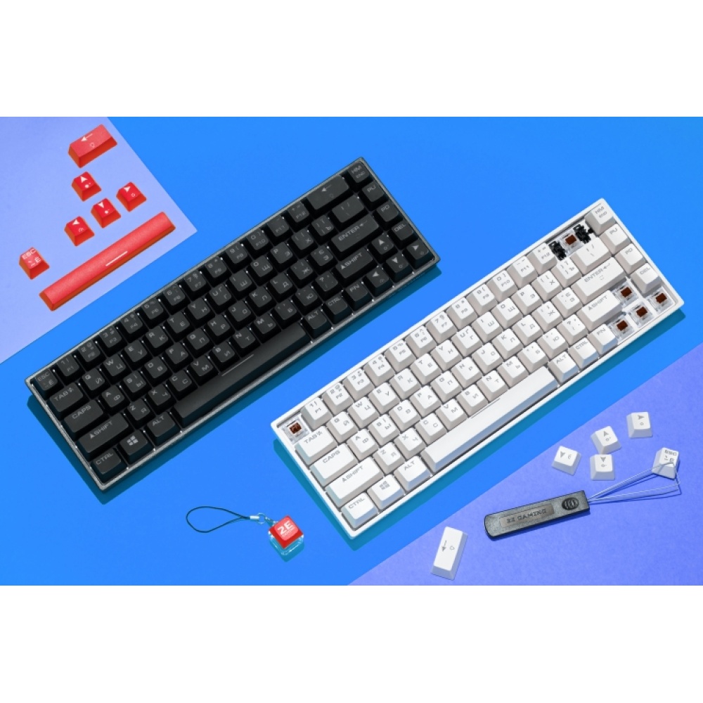 Клавиатура игровая 2E GAMING KG370 RGB 68key Gateron Brown Switch USB Black Ukr — изображение 14