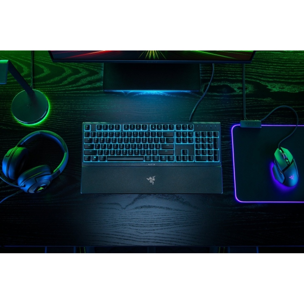 Клавиатура Razer Keyboard membrane Ornata V3 X 104key, USB-A, EN/RU, RGB, black — изображение 2