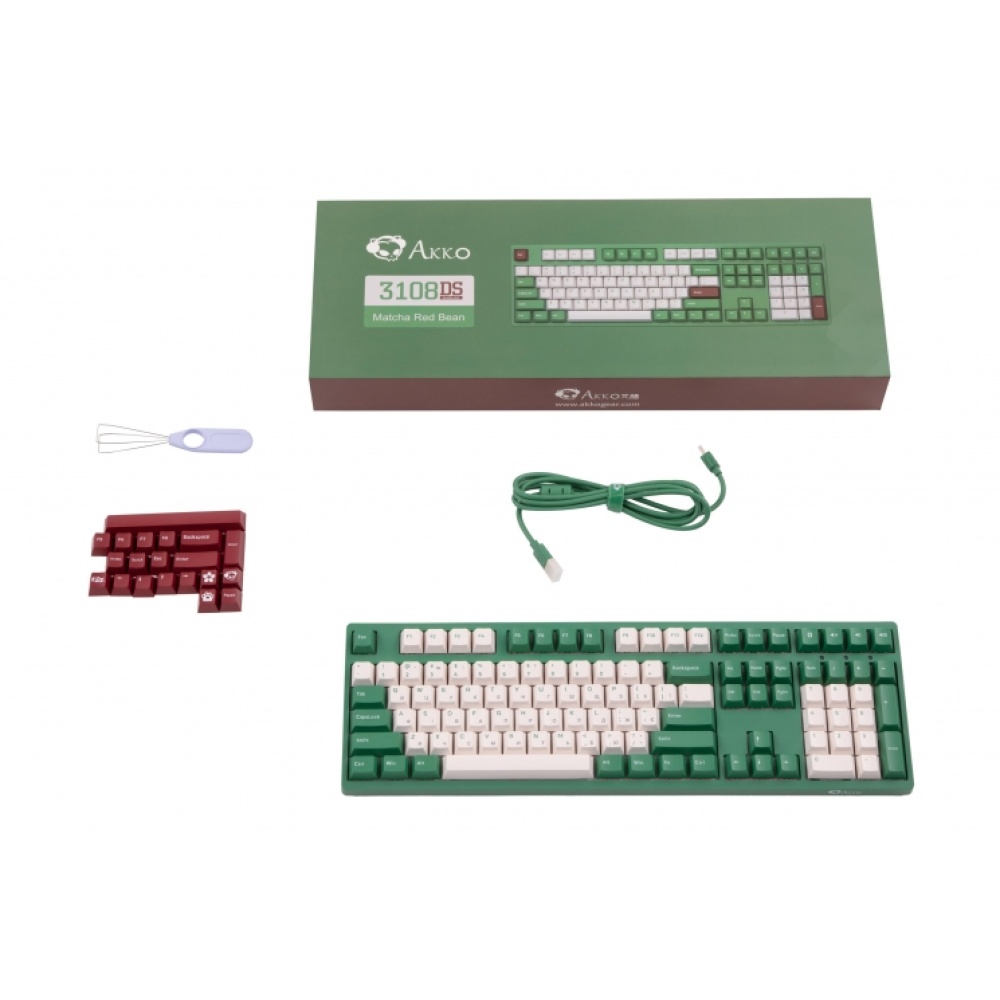 Клавиатура Akko 3108 V2 DS Matcha Red Bean V2 Pink — изображение 2