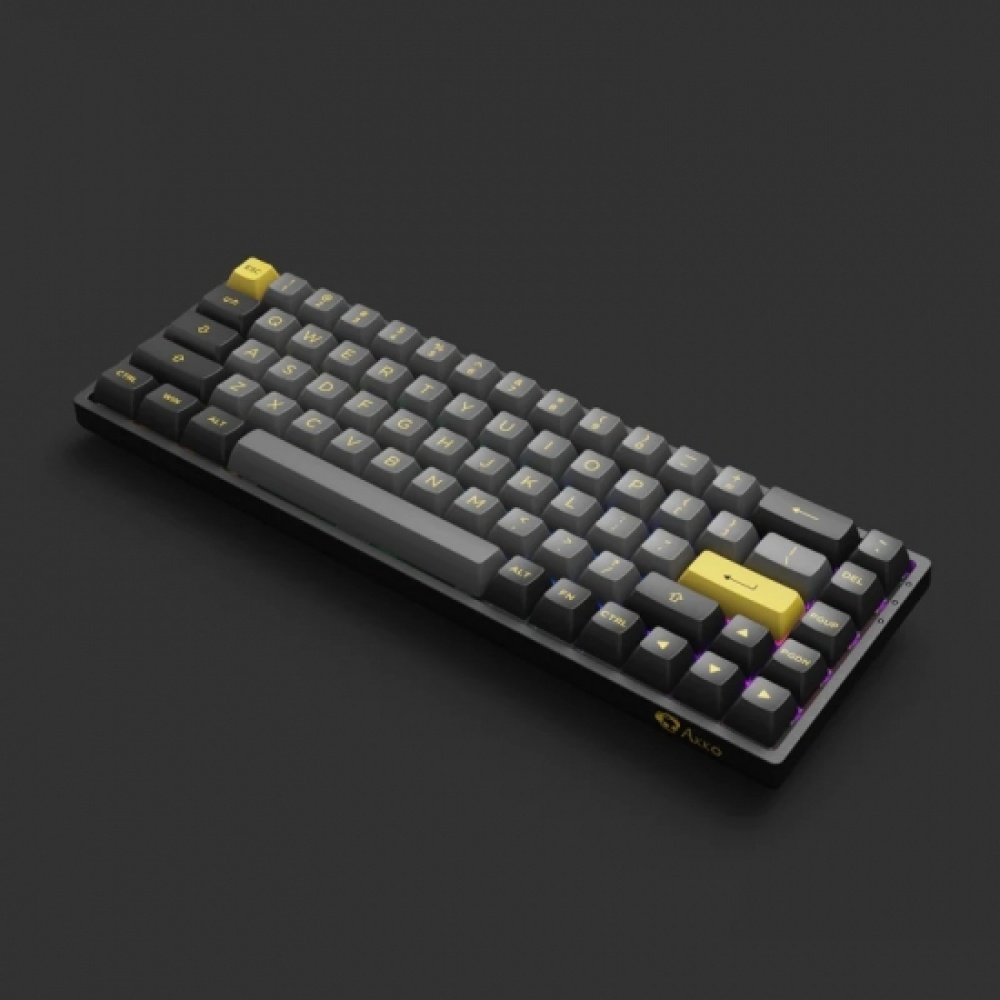 Клавиатура Akko 3068B Plus Black&Gold CS Jelly Black RGB — изображение 2