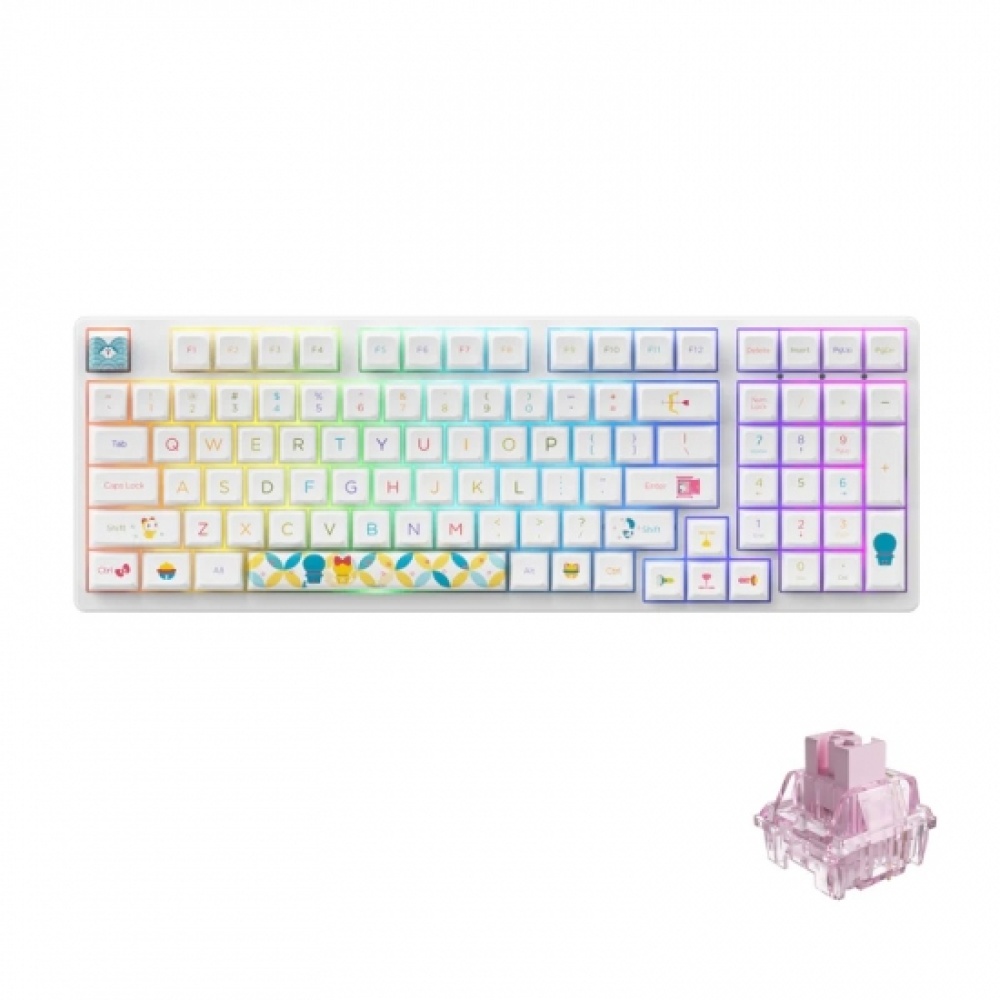 Клавиатура Akko 3098B Doraemon Rainbow CS Jelly Pink RGB — изображение 2