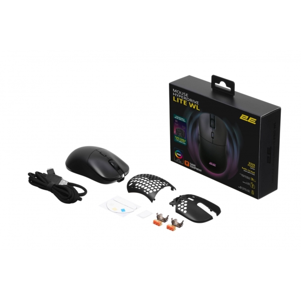 Мышь 2E GAMING Mouse HyperDrive Lite WL, RGB Black — изображение 2