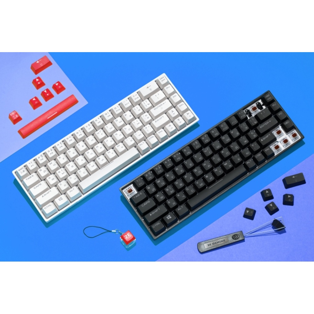 Клавиатура игровая 2E GAMING KG370 RGB 68key Gateron Brown Switch USB Black Ukr — изображение 2