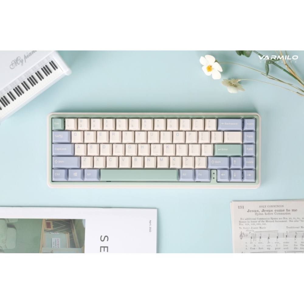 Клавиатура Varmilo Minilo VXT67 HOT-SWAP Eucalyptus Gateron G Pro 2.0 Yellow EN — изображение 3