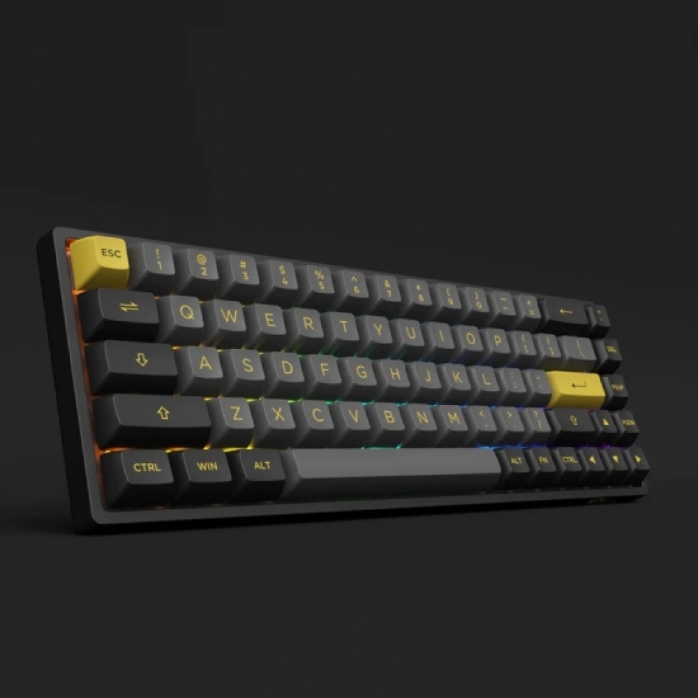 Клавиатура Akko 3068B Plus Black&Gold CS Jelly Black RGB — изображение 3