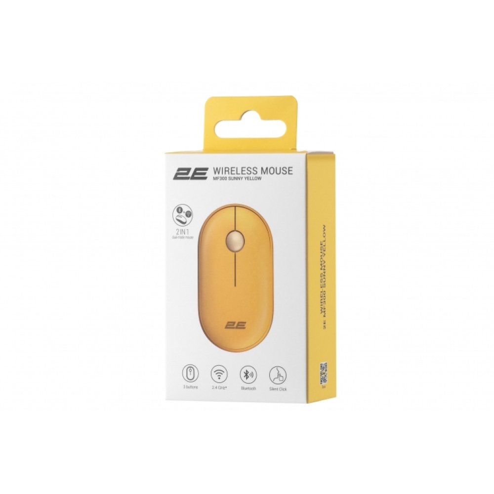 Мышь 2E MF300 Silent WL BT Sunny yellow — изображение 3