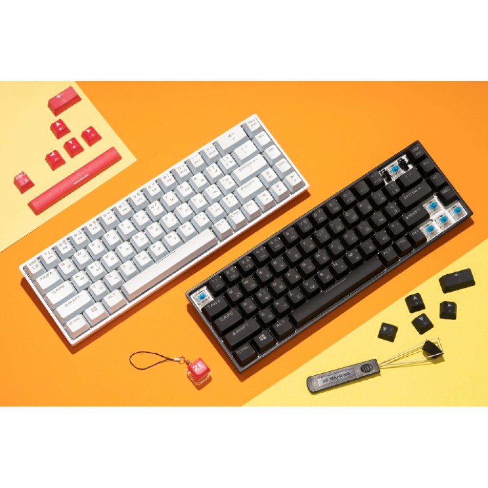 Клавиатура игровая 2E GAMING KG370 RGB 68key Gateron Blue Switch USB Black Ukr — изображение 3