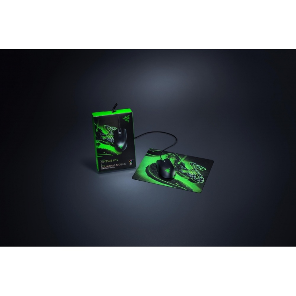 Игровая мышь Razer Abyssus Lite в комплекте с ковриком Goliathus Mobile Construct Edition /Mouse + Pad RAZER Abyssus and Goliathus Terra Speed (RZ83-02730100-B3M1) — изображение 3