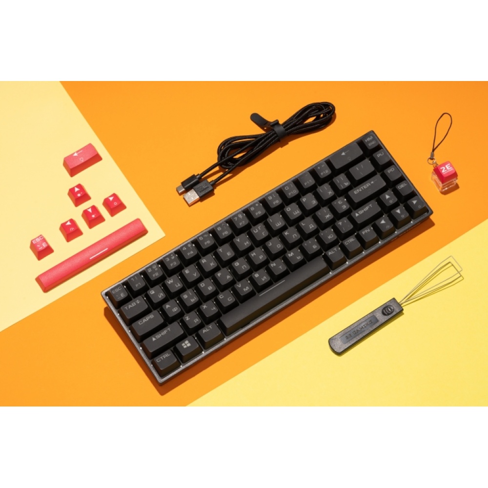 Клавиатура игровая 2E GAMING KG370 RGB 68key Gateron Blue Switch USB Black Ukr — изображение 4