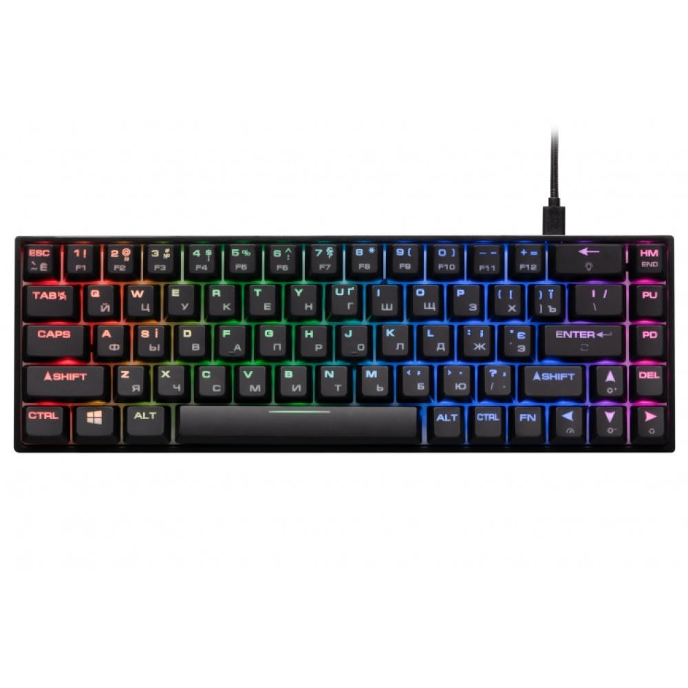 Клавиатура игровая 2E GAMING KG370 RGB 68key Gateron Brown Switch USB Black Ukr — изображение 4