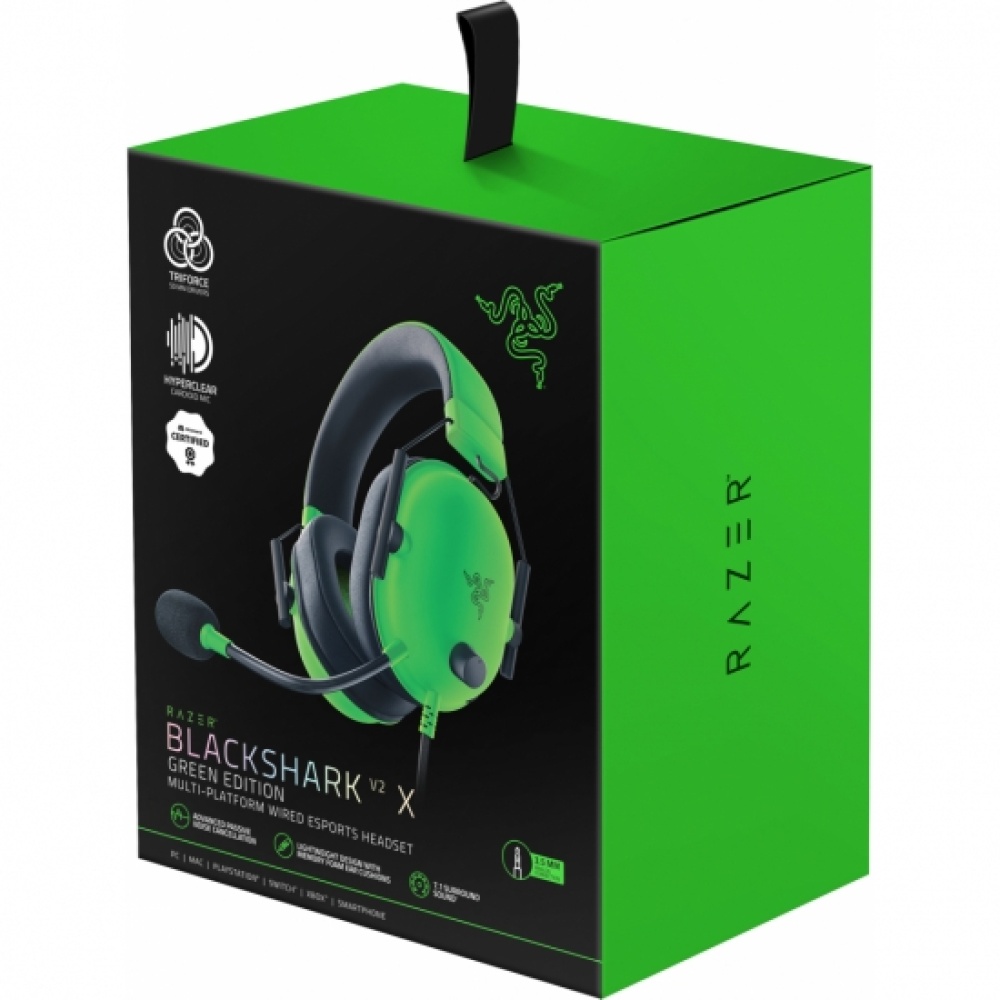 Гарнитура Razer Blackshark V2 X 3.5mm Green — изображение 5