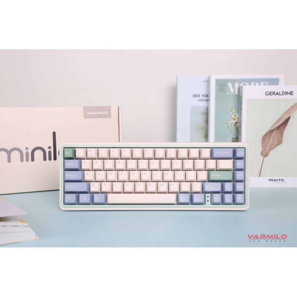 Клавиатура Varmilo Minilo VXT67 HOT-SWAP Eucalyptus Gateron G Pro 2.0 Red EN — изображение 5