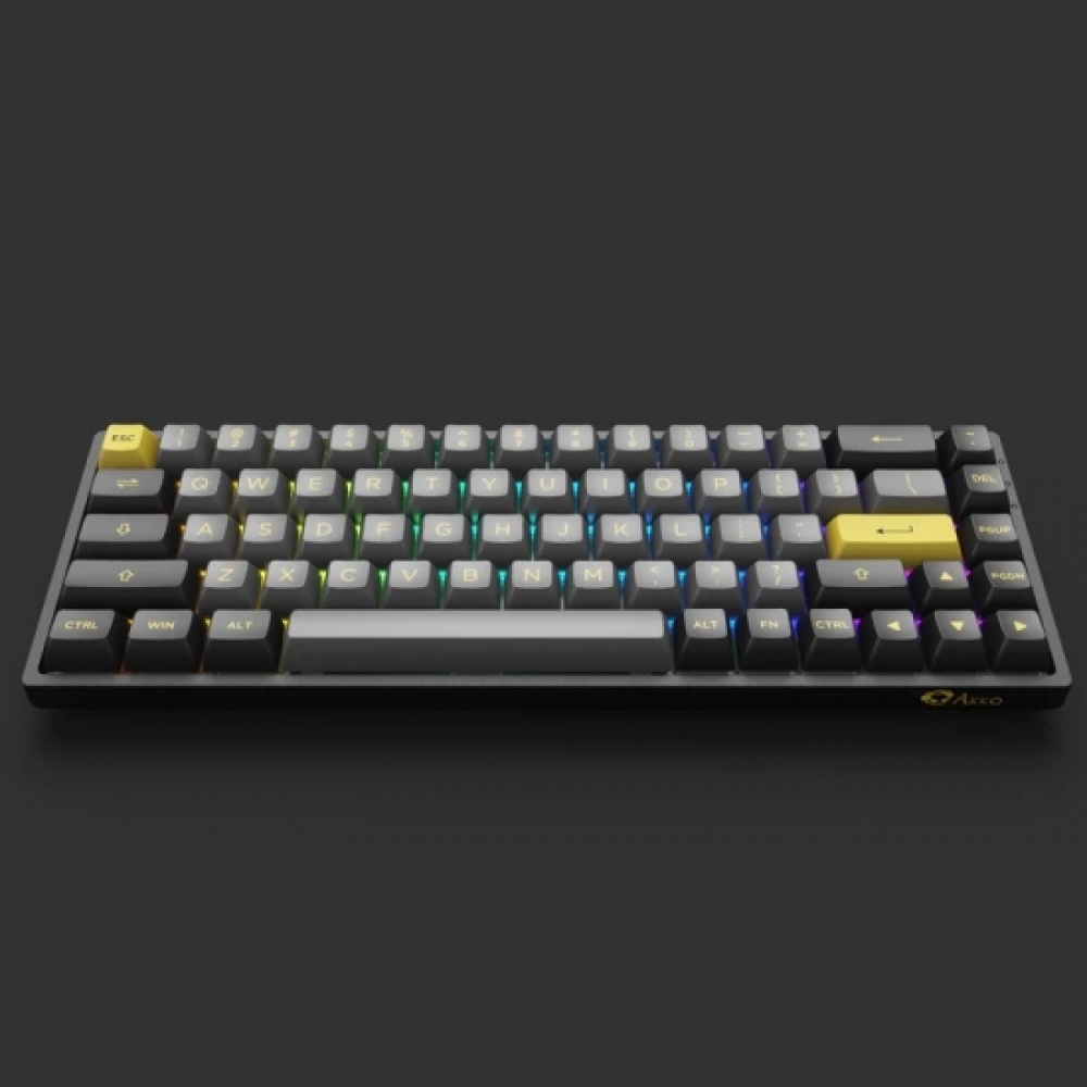 Клавиатура Akko 3068B Plus Black&Gold CS Jelly Black RGB — изображение 5