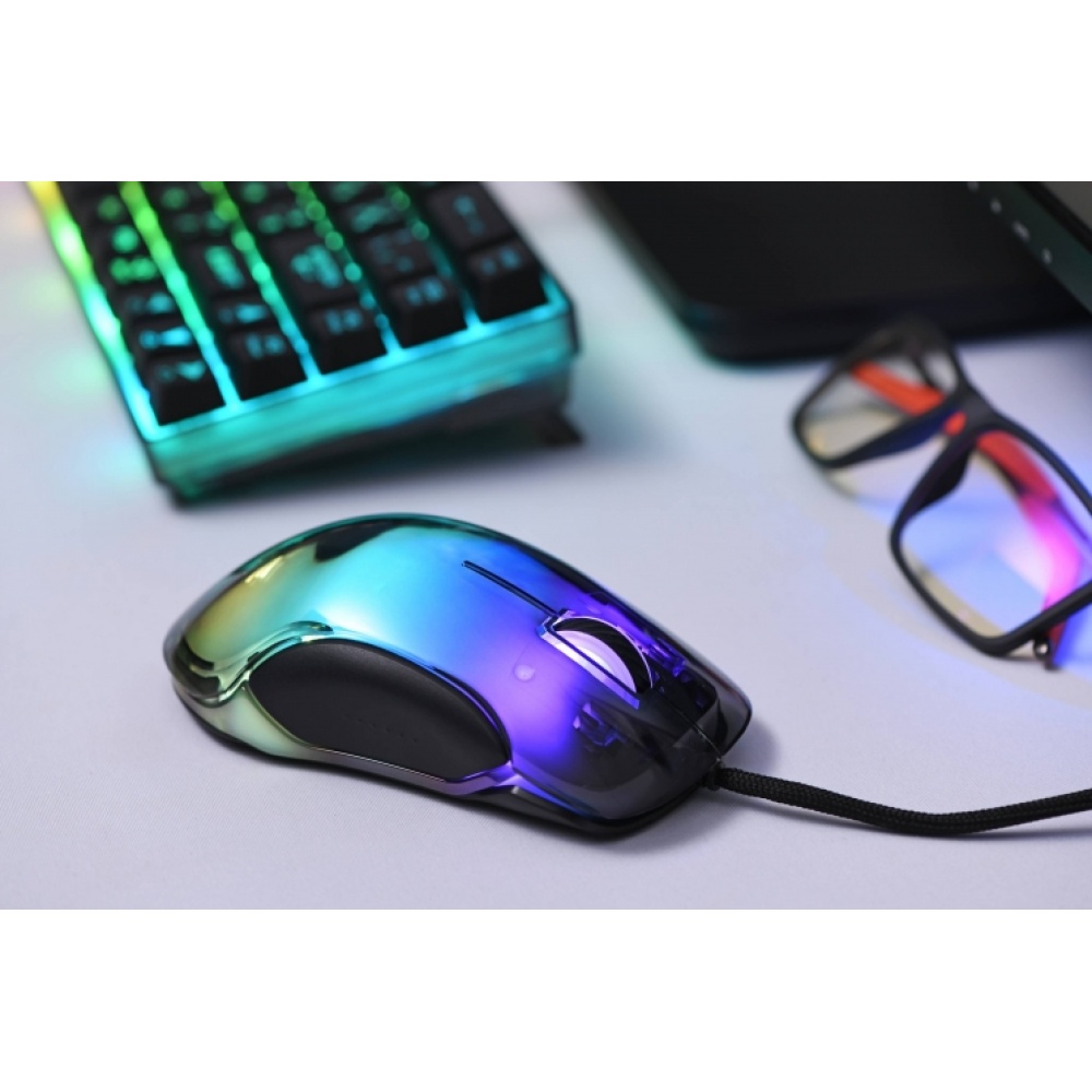 Мышь игровая 2E Gaming MG345 Transparent, RGB USB Black — изображение 5