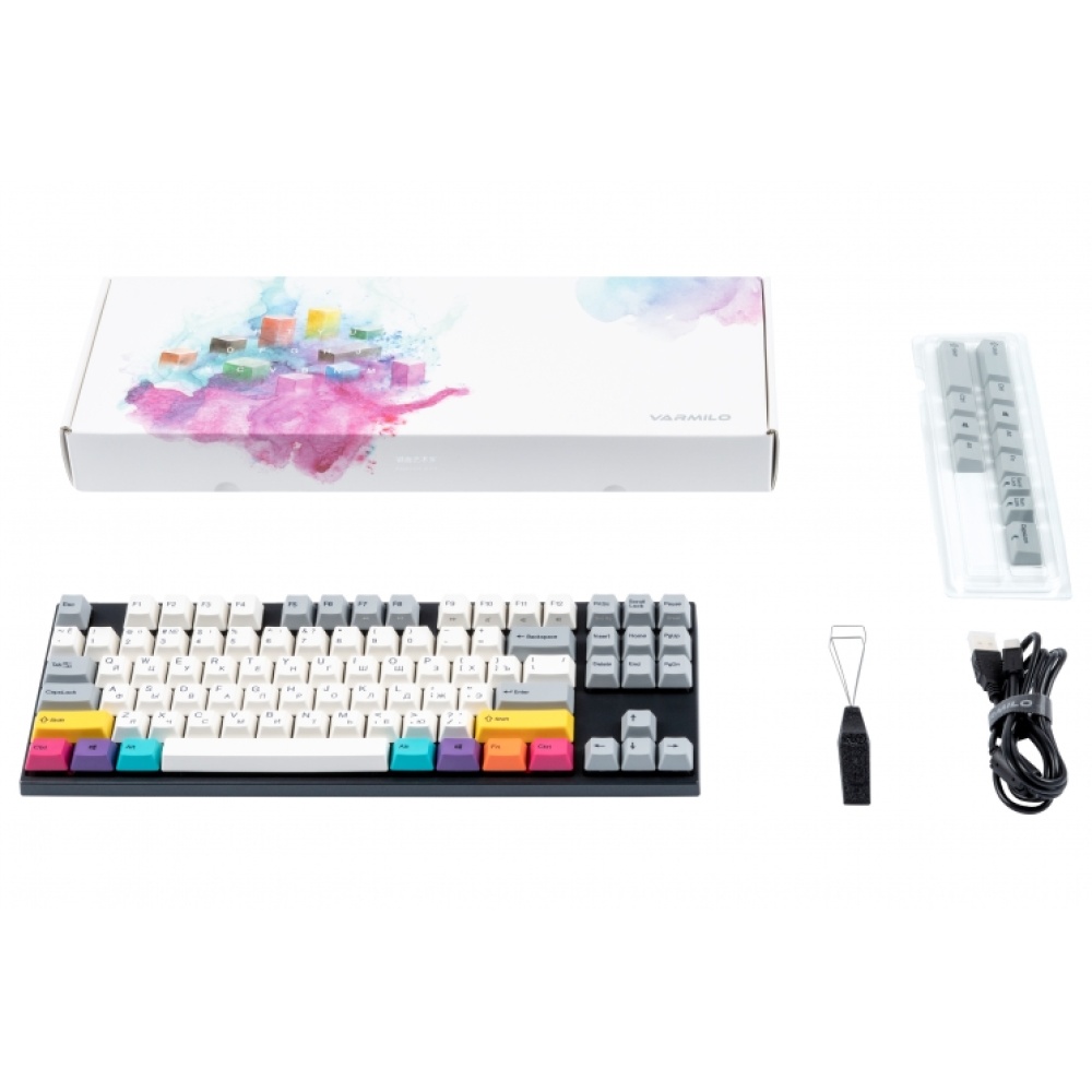 Клавиатура Varmilo MA87M V2 CMYK, EC Sakura V2,RU — изображение 7