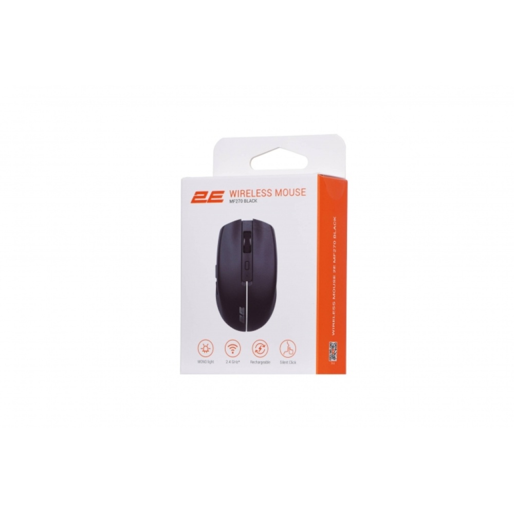 Мышь 2E MF270 Silent Rechargeable WL Black — изображение 8