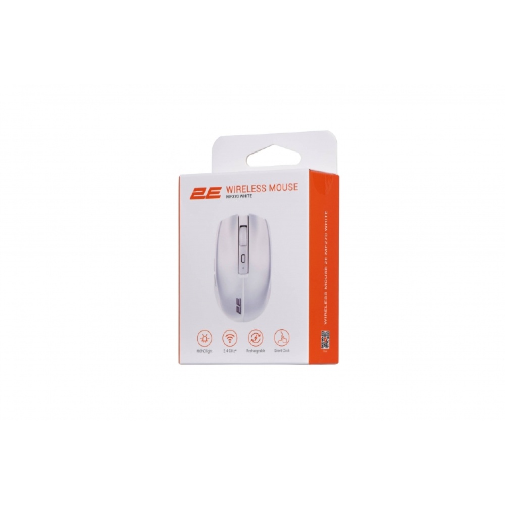 Мышь 2E MF270 Silent Rechargeable WL  White — изображение 8