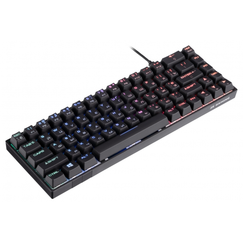 Клавиатура игровая 2E GAMING KG370 RGB 68key Gateron Brown Switch USB Black Ukr — изображение 8