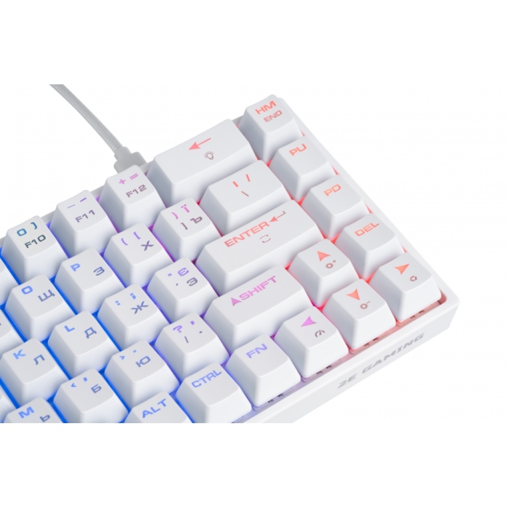 Клавиатура игровая 2E GAMING KG370 RGB 68key Gateron Red Switch USB White Ukr — изображение 9