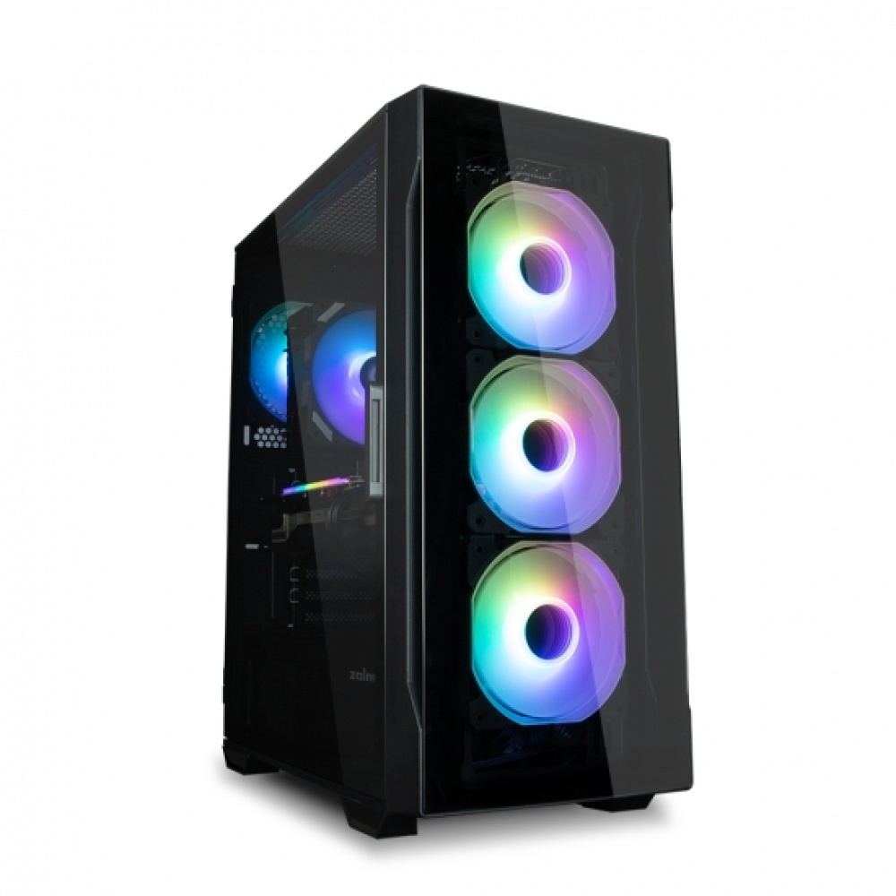 Корпус Zalman I3 NEO TG BLACK, без БП, 1xUSB3.0, 2xUSB2.0, 4x120mm RGB fans, TG Side/Front Panel, AT