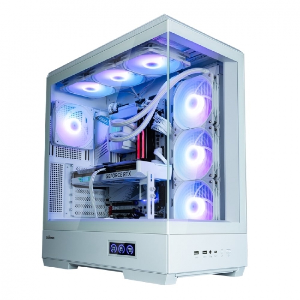 Корпус Zalman P50 DS без БП, 2xUSB3.0, 1xUSBType-C, 4x120мм ARGB, VGA 435мм, LCS ready, TG Side Panel, ATX, белый,P50DSWHITE — изображение 2