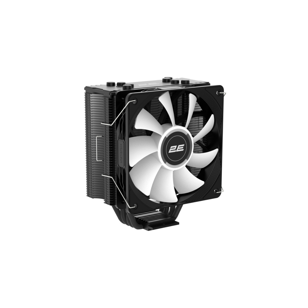 Процессорный кулер 2E GAMING Air Cool ACN120B-ARGB, LGA1700, 1200, 115x, 1366, AM5, AM4, AM3, AM3+, AM2 ,AM2+, FM2, FM1 4pin PWM, 3pin +5VARGB, TDP 180W — изображение 2