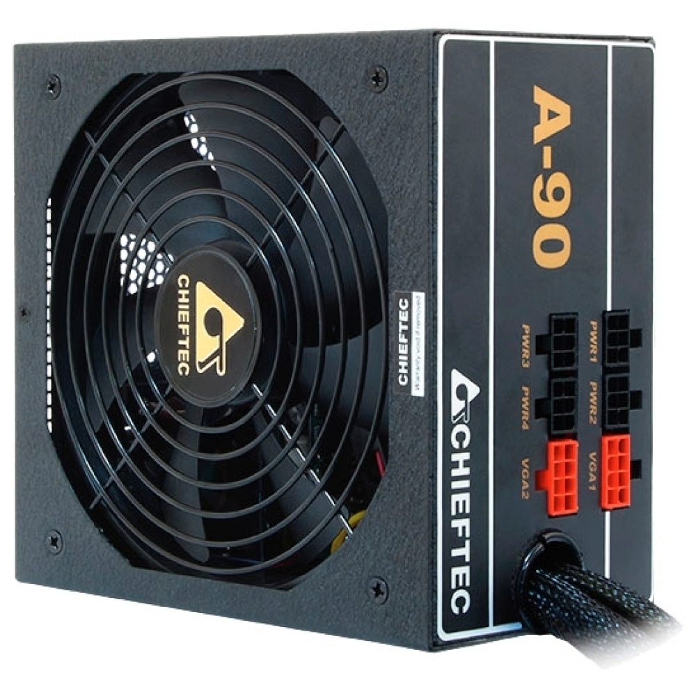 Блок питания CHIEFTEC RETAIL A-90 GDP-750C,750W, 80+Gold,14cm fan,eff. >90%,24+8pin(4+4),3xMolex,8xSATA,4xPCIe 8pin(6+2),Modular — изображение 3