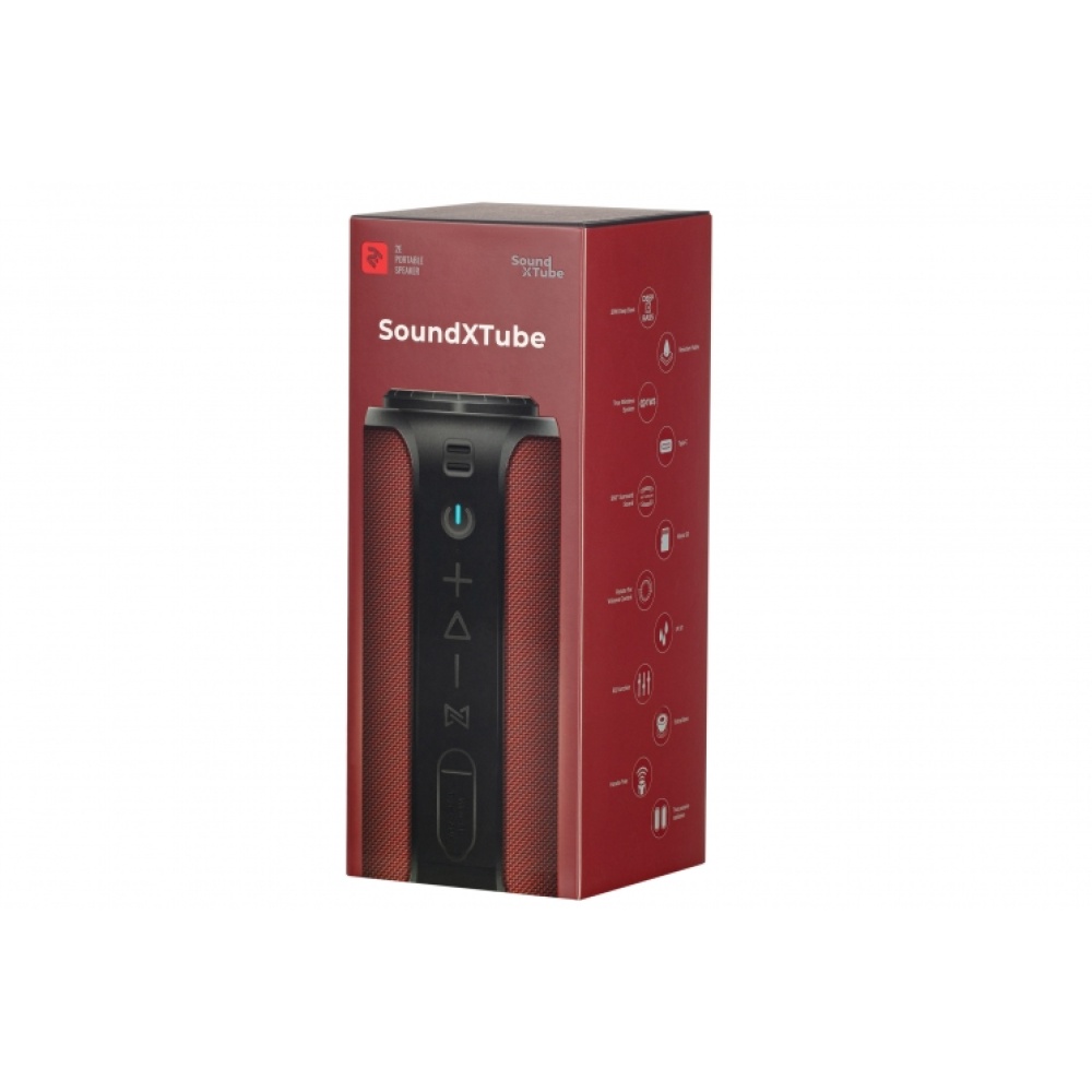 Акустическая система 2E SoundXTube TWS, MP3, Wireless, Waterproof Red — изображение 3