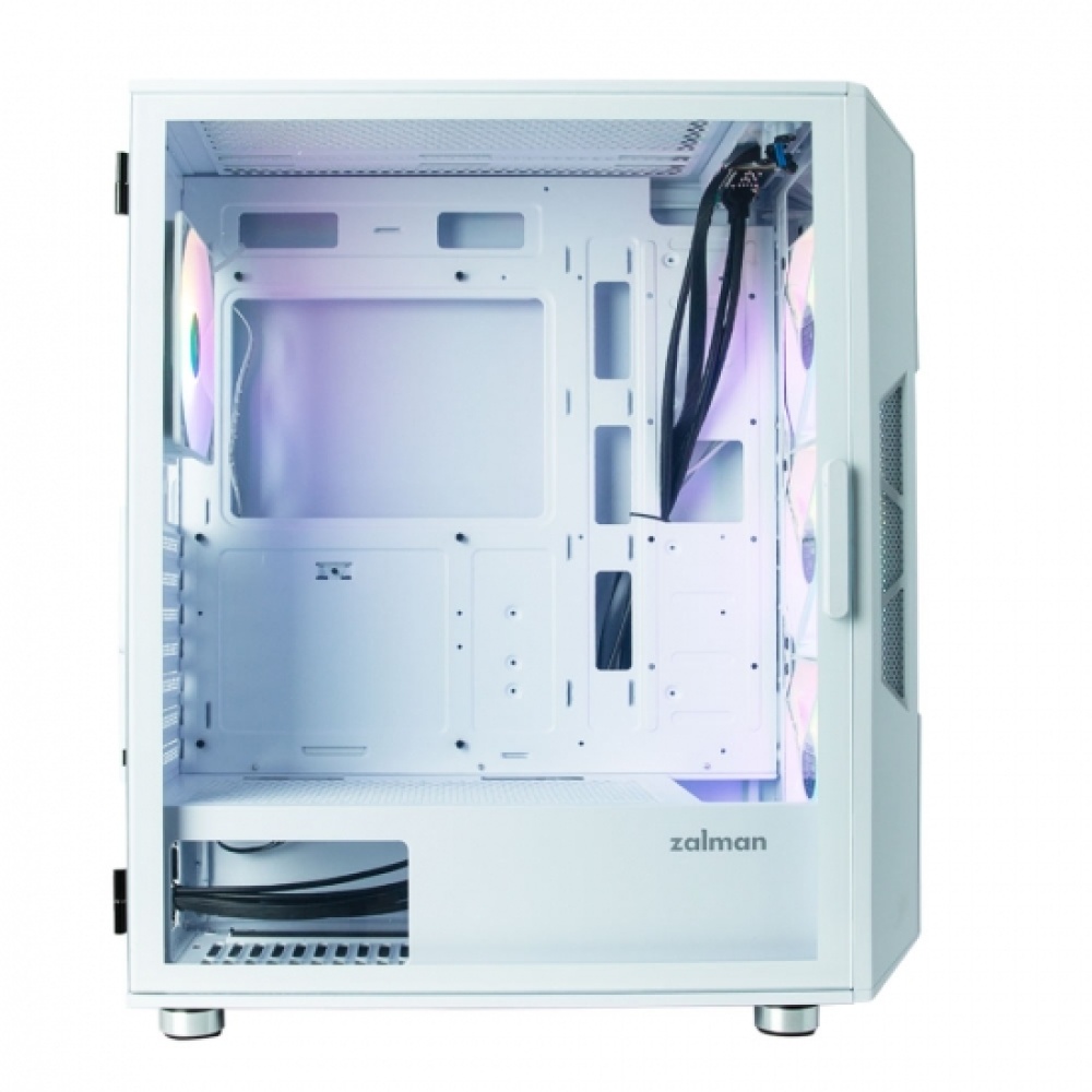 Корпус Zalman i3NEOWHITE, MidT, 2xUSB2.0, 1xUSB3.0, 4x120мм RGB, стекло (боковая  панель), без БП, белый — изображение 4