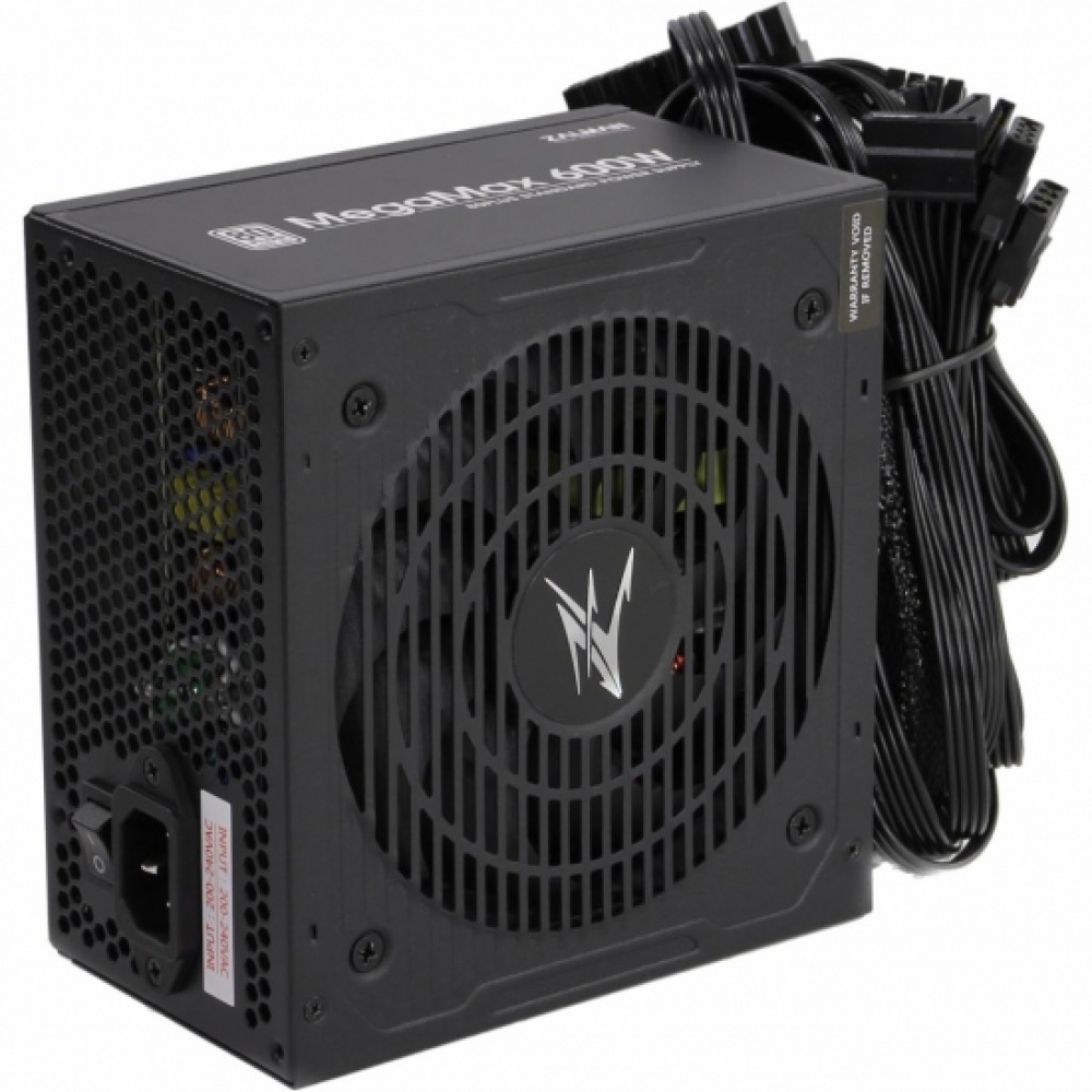 Блок питания Zalman MegaMax 600-TXII (600W), 200-240 VAC,86%, 80+,aPFC, 120мм, MB24, CPU(4+8), 6xSATA ,2xPCIe, 4xMOLEX, 1xFDD,OPP,OVP,UVP,SCP — изображение 4