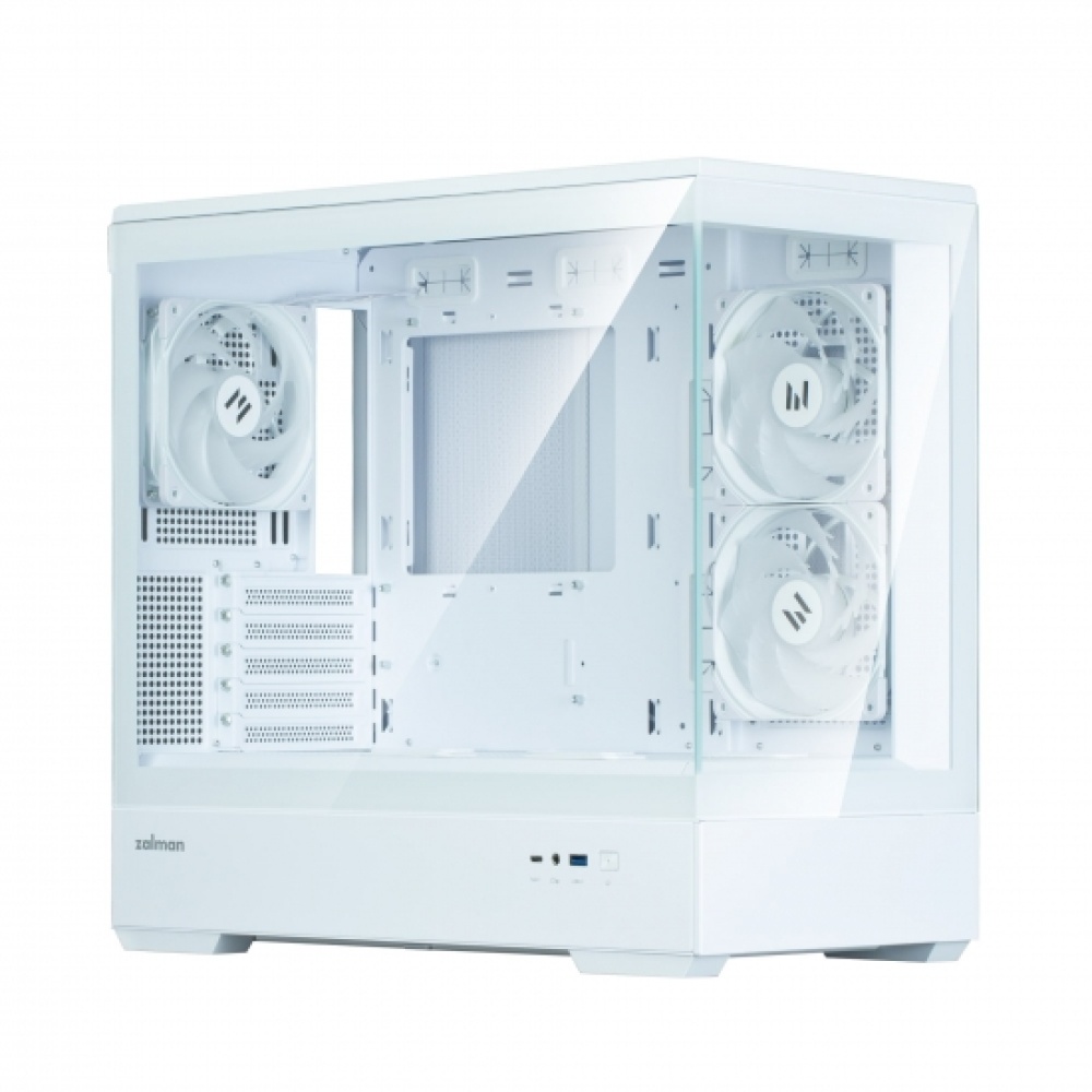 Корпус Zalman P30 White V2, без БП, 1xUSB3.0, 1хUSB Type-C, 3x120мм ARGB, TG Front/Side Panel, mATX, белый,P30WHITEV2 — изображение 5