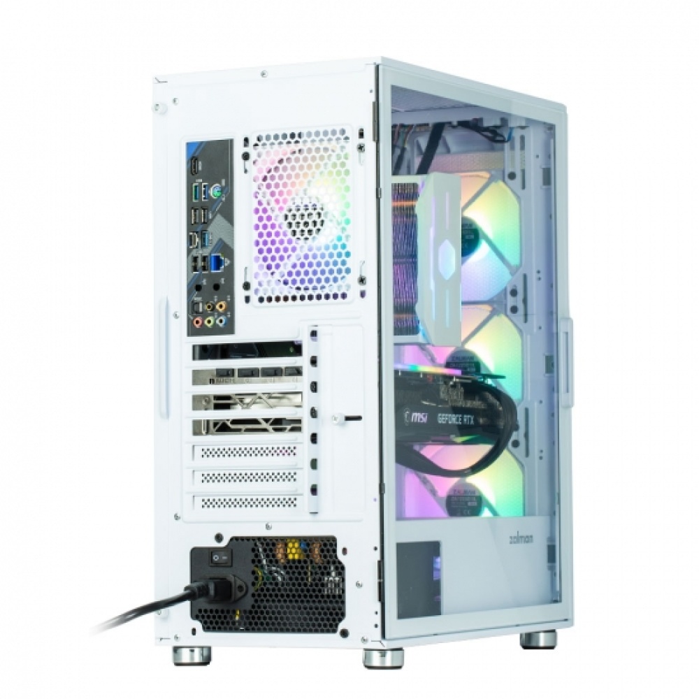 Корпус Zalman i3NEOWHITE, MidT, 2xUSB2.0, 1xUSB3.0, 4x120мм RGB, стекло (боковая  панель), без БП, белый — изображение 6