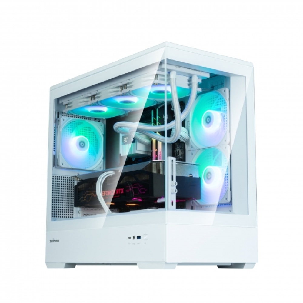 Корпус Zalman P30 White V2, без БП, 1xUSB3.0, 1хUSB Type-C, 3x120мм ARGB, TG Front/Side Panel, mATX, белый,P30WHITEV2 — изображение 6