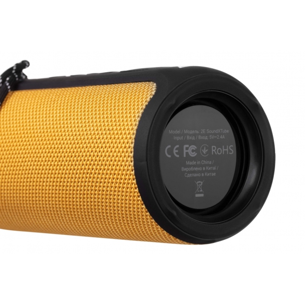 Акустическая система 2E SoundXTube TWS, MP3, Wireless, Waterproof Yellow — изображение 6