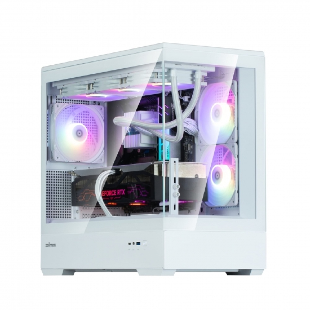 Корпус Zalman P30 White V2, без БП, 1xUSB3.0, 1хUSB Type-C, 3x120мм ARGB, TG Front/Side Panel, mATX, белый,P30WHITEV2 — изображение 8