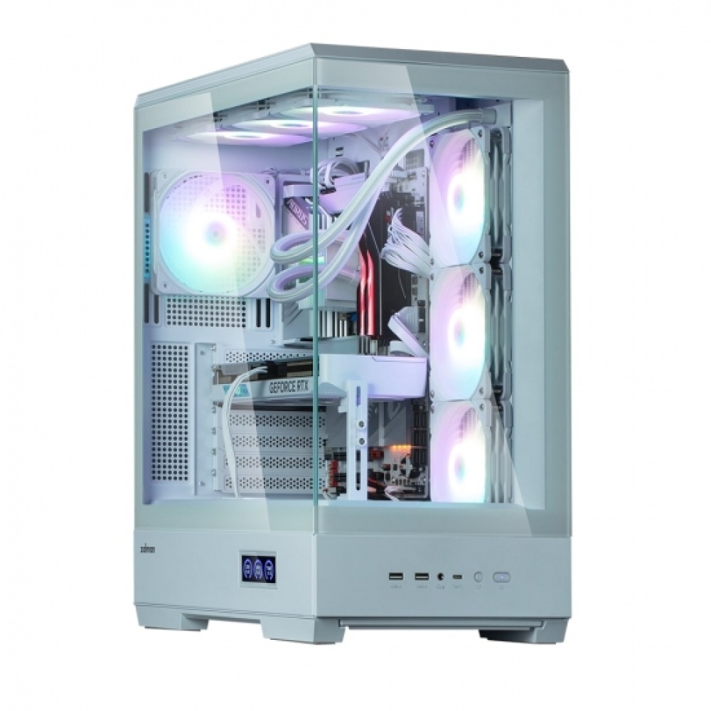 Корпус Zalman P50 DS без БП, 2xUSB3.0, 1xUSBType-C, 4x120мм ARGB, VGA 435мм, LCS ready, TG Side Panel, ATX, белый,P50DSWHITE — изображение 9