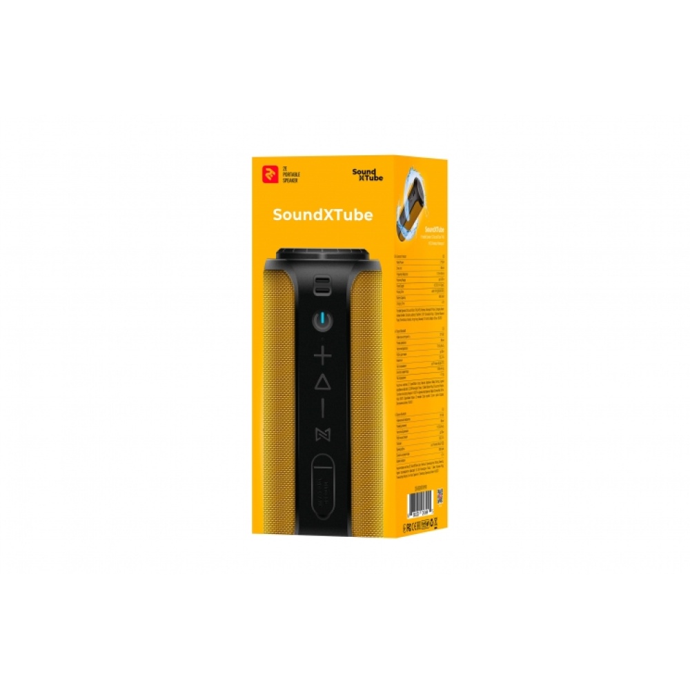 Акустическая система 2E SoundXTube TWS, MP3, Wireless, Waterproof Yellow — изображение 8