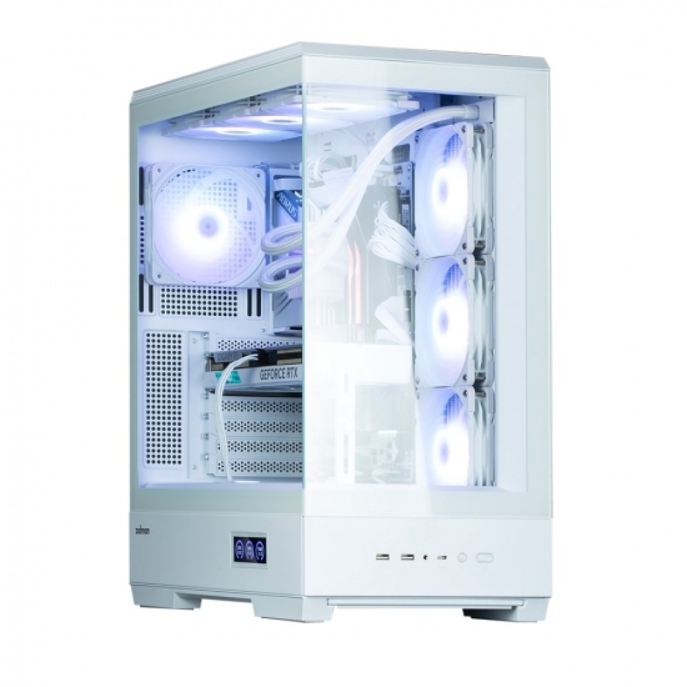 Корпус Zalman P50 DS без БП, 2xUSB3.0, 1xUSBType-C, 4x120мм ARGB, VGA 435мм, LCS ready, TG Side Panel, ATX, белый,P50DSWHITE — изображение 8