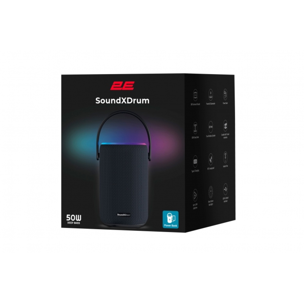 Акустическая система 2E SoundXDrum TWS, MP3, Wireless, Waterproof Black — изображение 9