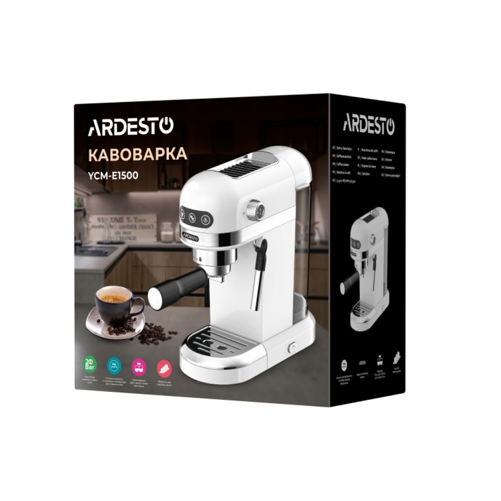 Купить Кофеварка Ardesto  рожковая  YCM-E1500, 1,4л в Ташкенте 18