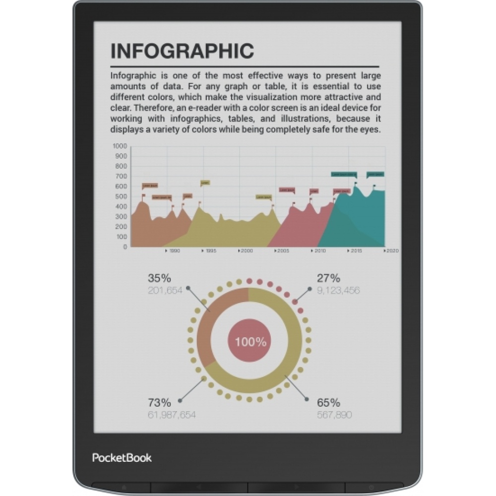 Купить Электронная книга PocketBook 743K InkPad Color 3, Stormy Sea в Ташкенте 6